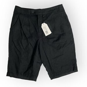 Universal Standard Attis/Paloma Stretch Linen Bermuda Short Black
